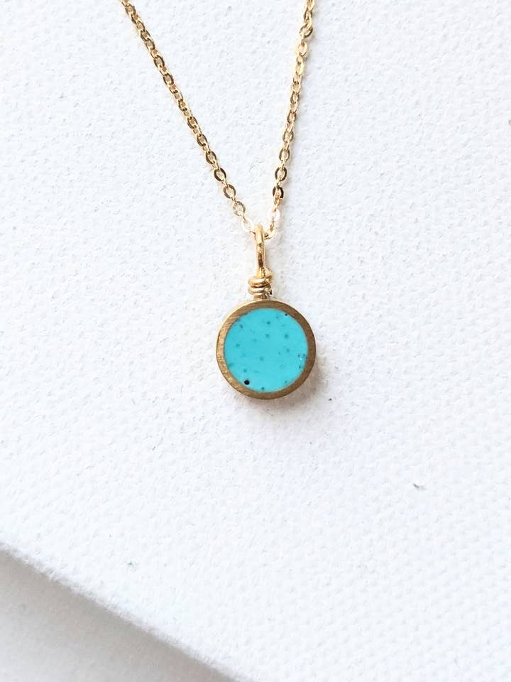 Colar Círculo de Latão Delicado por atacado de Muro Jewelry