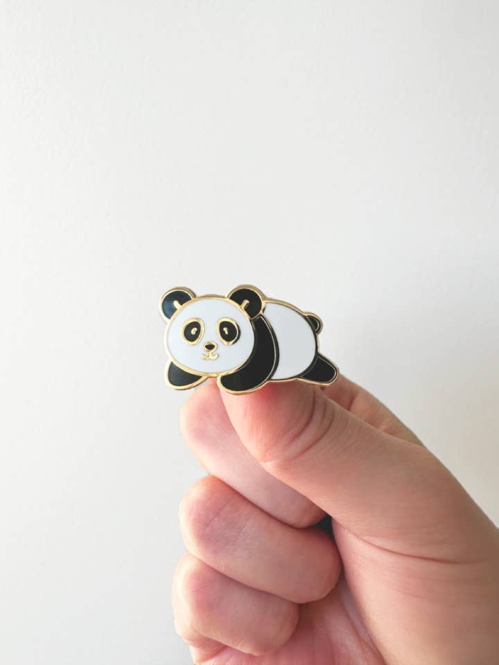 Panda Enamel Pin for wholesale by Tickle Me Lavender