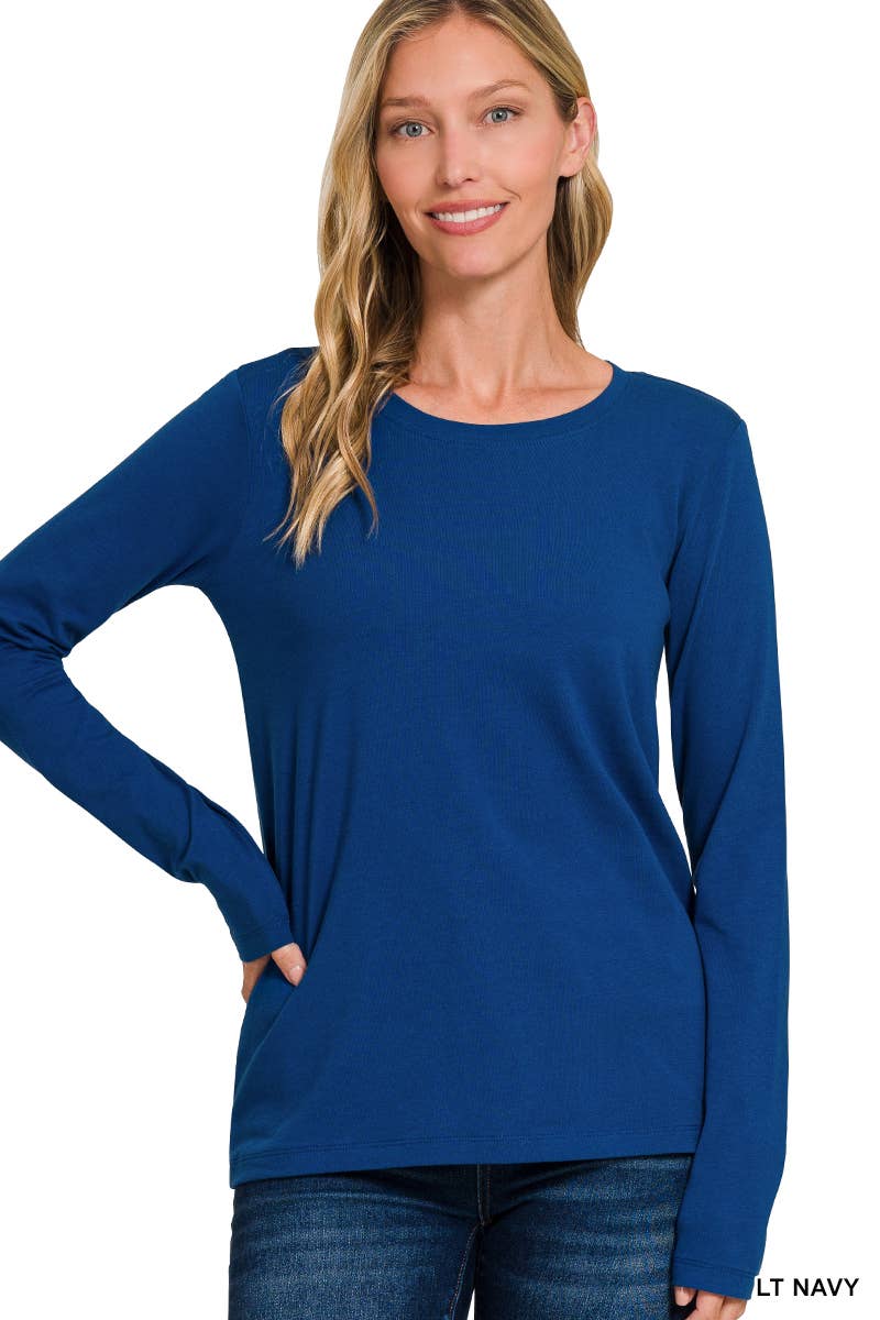 Vanilla Monkey - Wholesale Knit Top - Women's - Cotton Crew Neck Long Sleeve T-shirt7