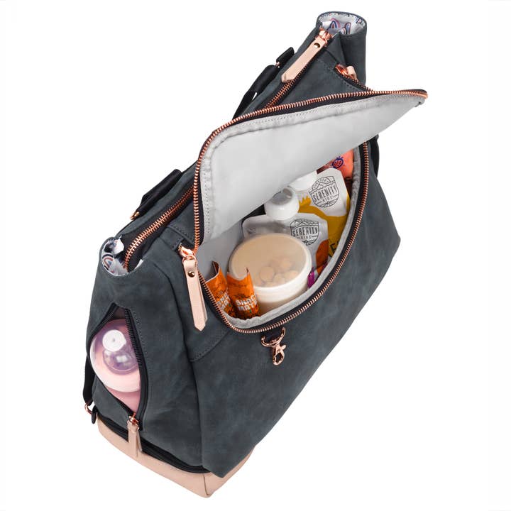 Petunia - Wholesale Diaper Bag - Baby - Petunia Pickle Bottom Pivot Backpack Diaper Bag in Indigo2