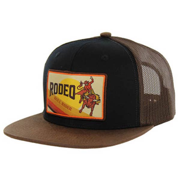 Rodeo Bomuld Trucker Hat med Olie Læderskærm – Snapback for engroshandel hos S & J Gift Inc