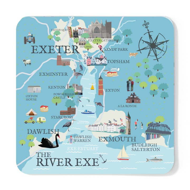 Base de Copos do Rio Exe por atacado de BETTY BOYNS MAPS