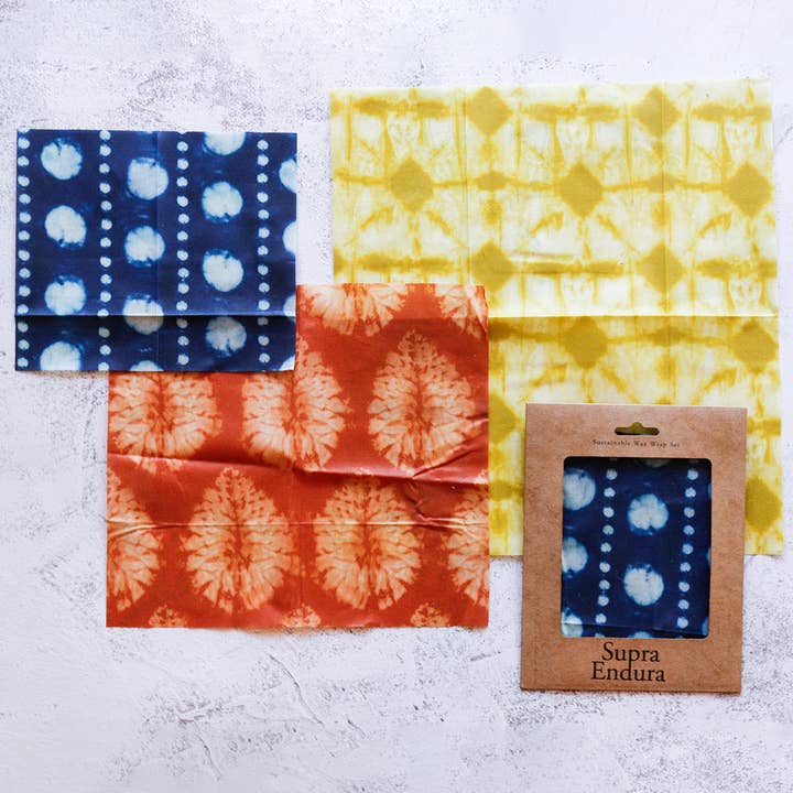 Tie Dye Print Beeswax Wraps 3 pack for wholesale by Supra Endura
