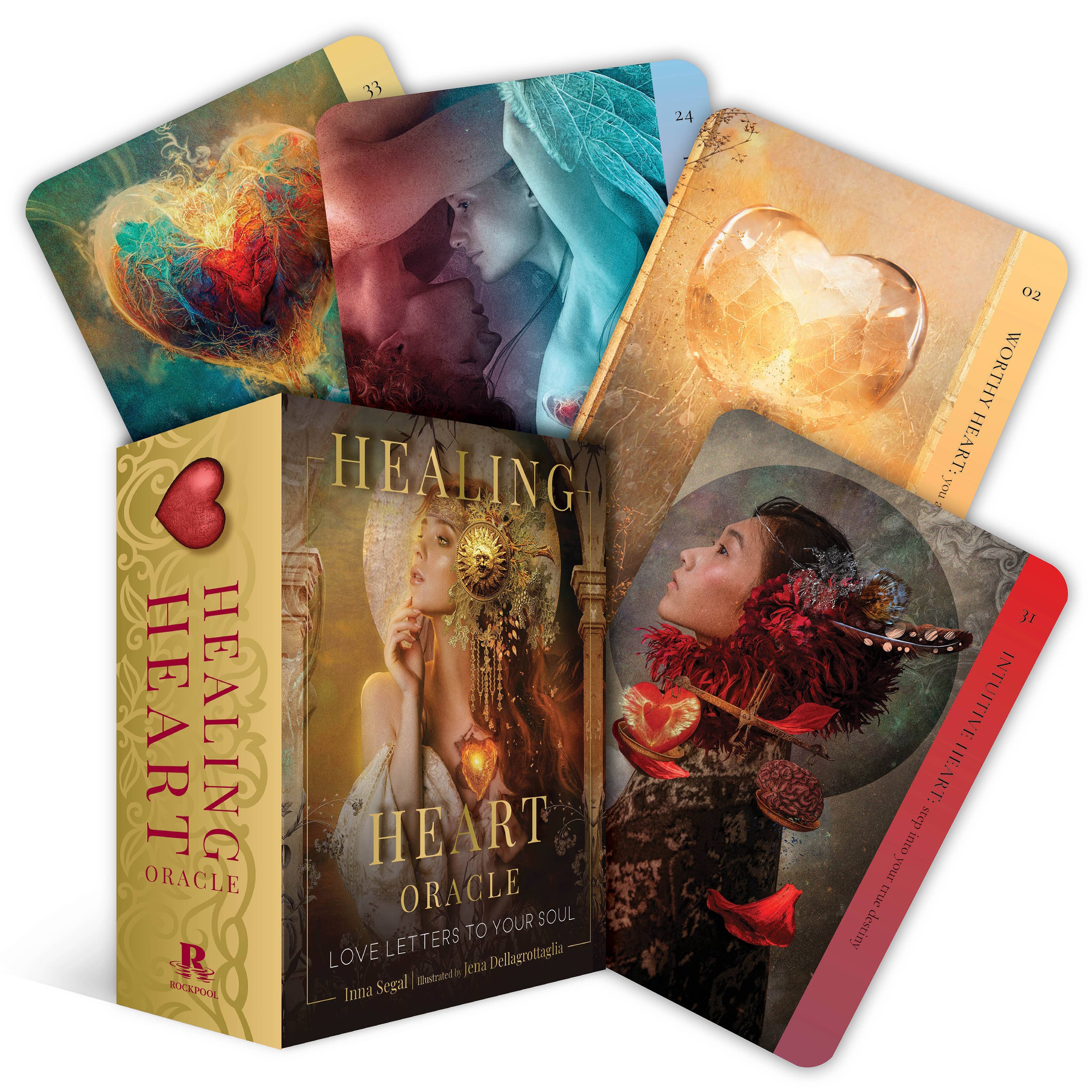 ROCKPOOL PUBLISHING - Wholesale Tarot cards - Healing Heart Oracle: 36 Gilded Cards & 96 Page Guidebook1