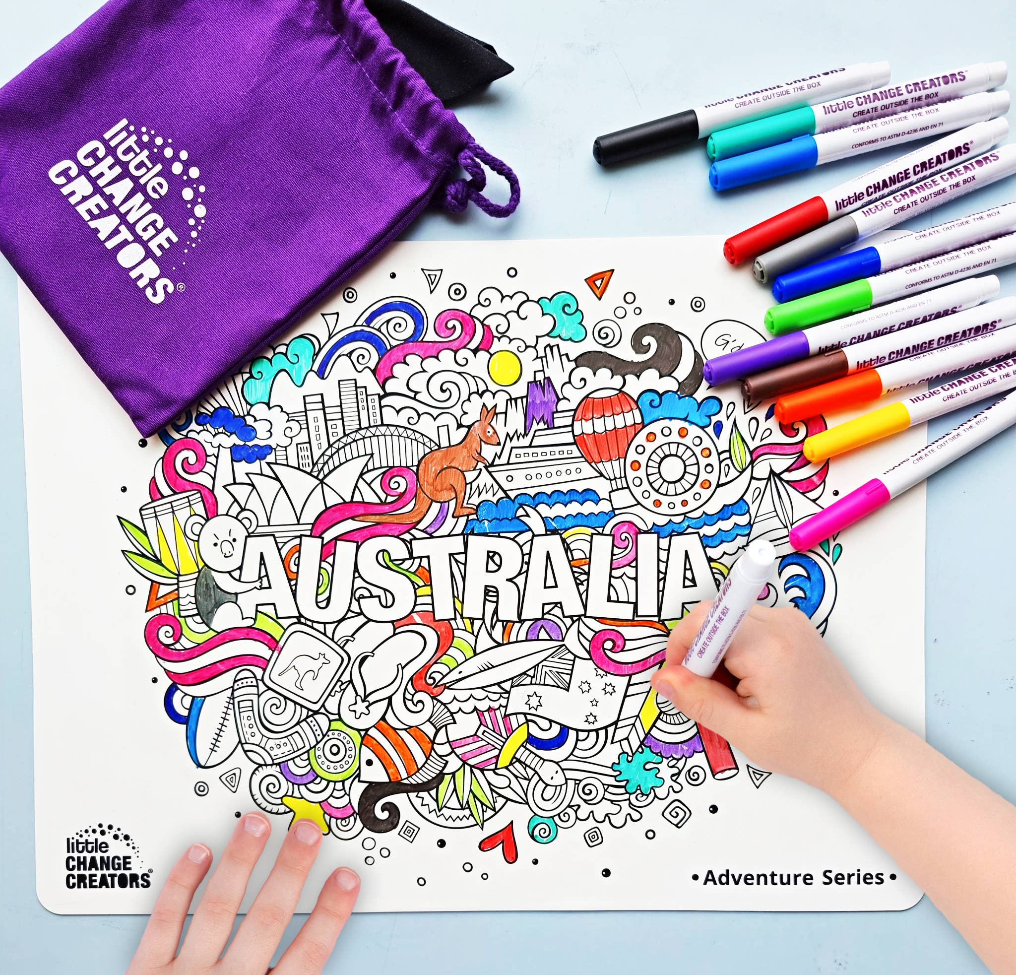 Little Change Creators - Wholesale Coloring Mat - Kids & Baby - AUSTRALIA | Re-FUN-able™ Reusable Colouring + Doodle Mat6