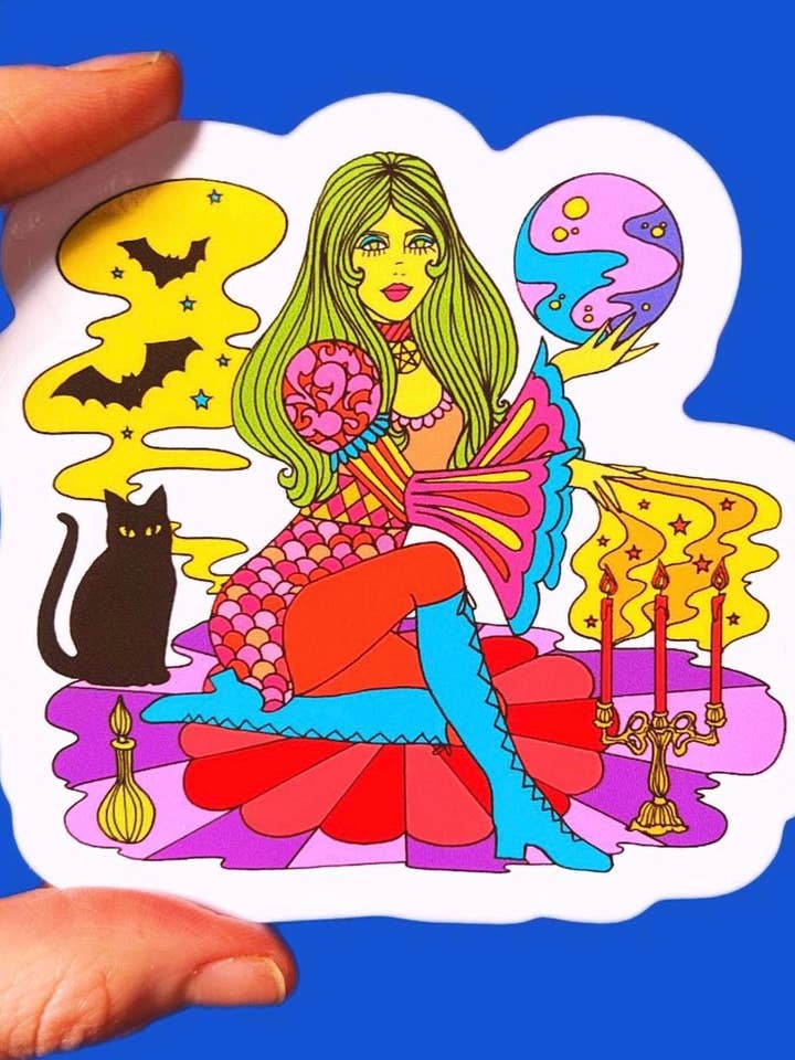 Autocolante de 3 Polegadas Temporada da Bruxa por atacado de Astral Weekend