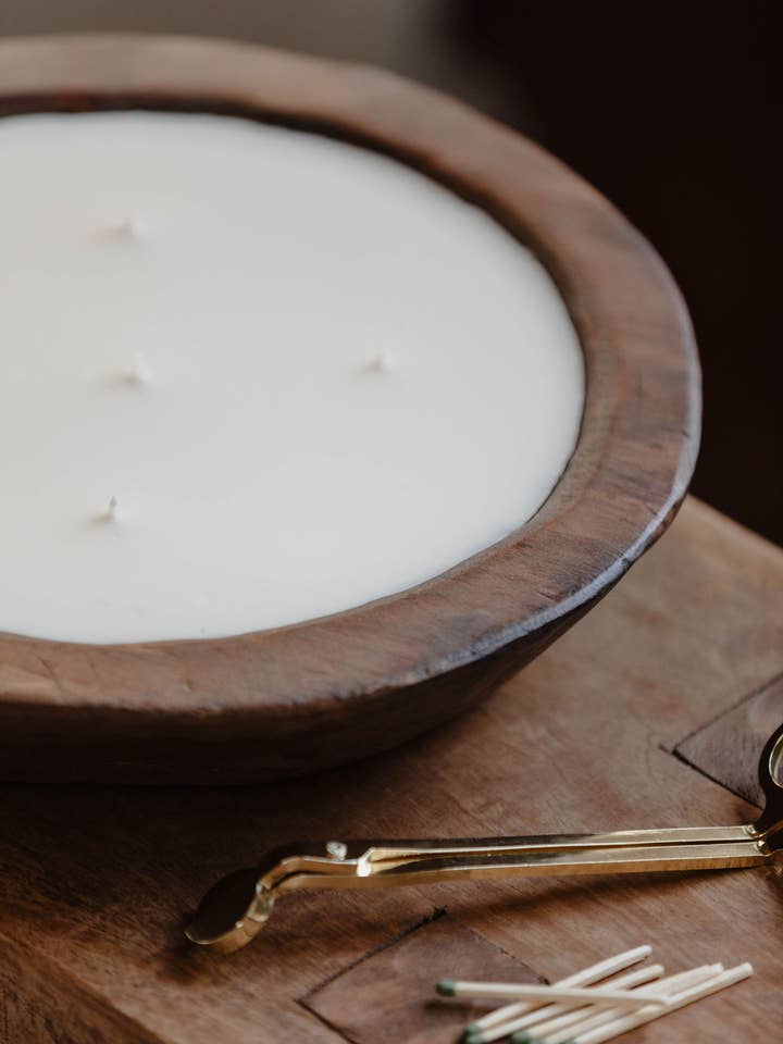 Vela en cuenco de madera n.º 9 para venta al por mayor de Freedom Studios