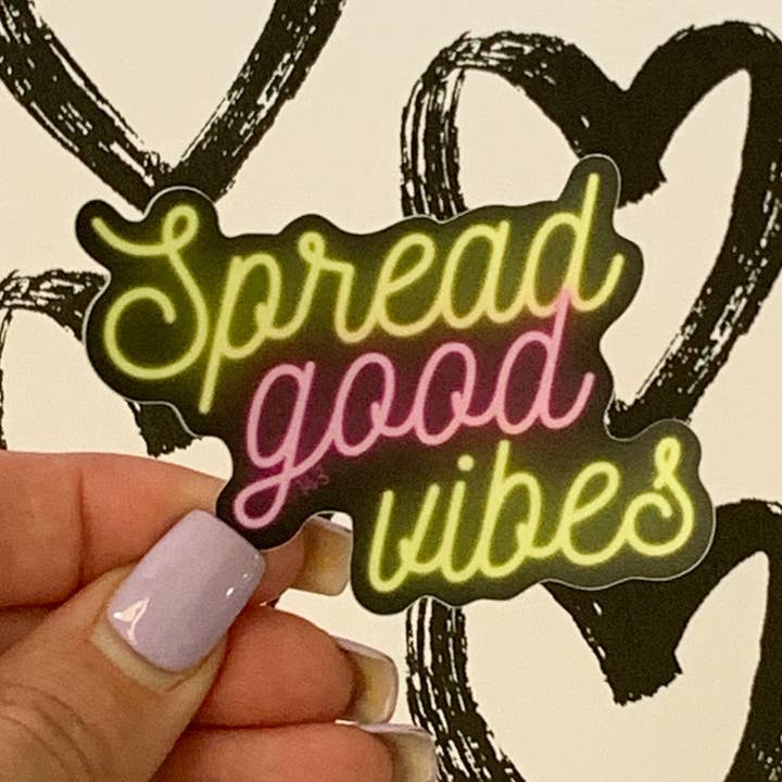 Spread Good Vibes - Adesivo di affermazione per la vendita all'ingrosso da parte di P.S. 143 Paper Co