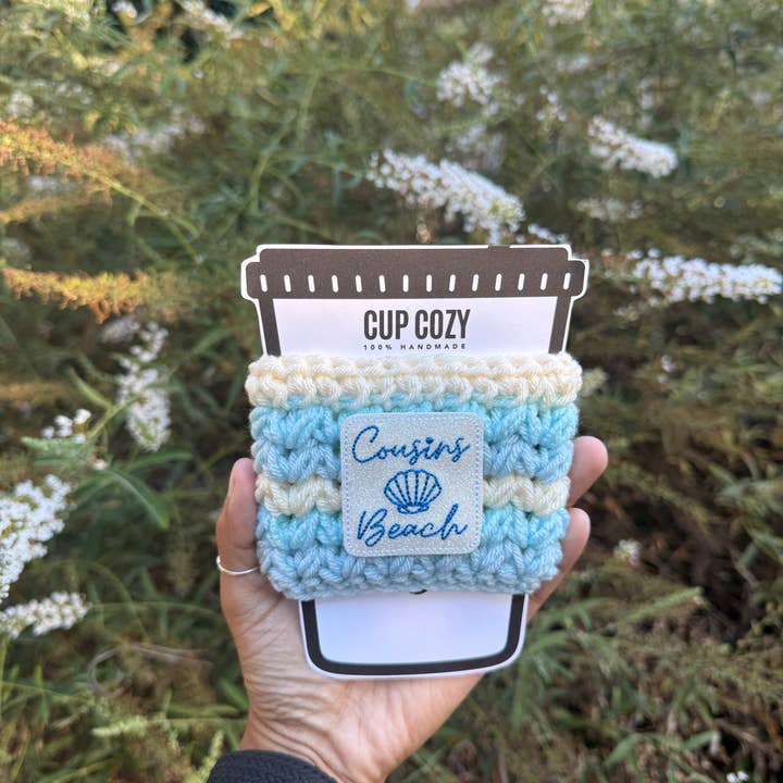 WanderlustBee - Wholesale Drink Huggers & Koozies - Cousins Beach Cozy / The Summer I Turned Pretty Cup Cozy 2