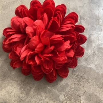 General Wholesale Inc - Wholesale Artificial Flowers - 9.5" x 12 Layer Giant Mum Head-Red-GB3809-RD