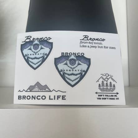 Feuille d'autocollants - Bronco Boys pour la vente par Little Smarties YYC