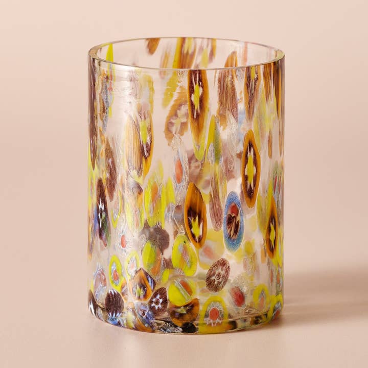 Confetti Cheena Glass Tumbler - 8 oz for wholesale by Ten Thousand Villages