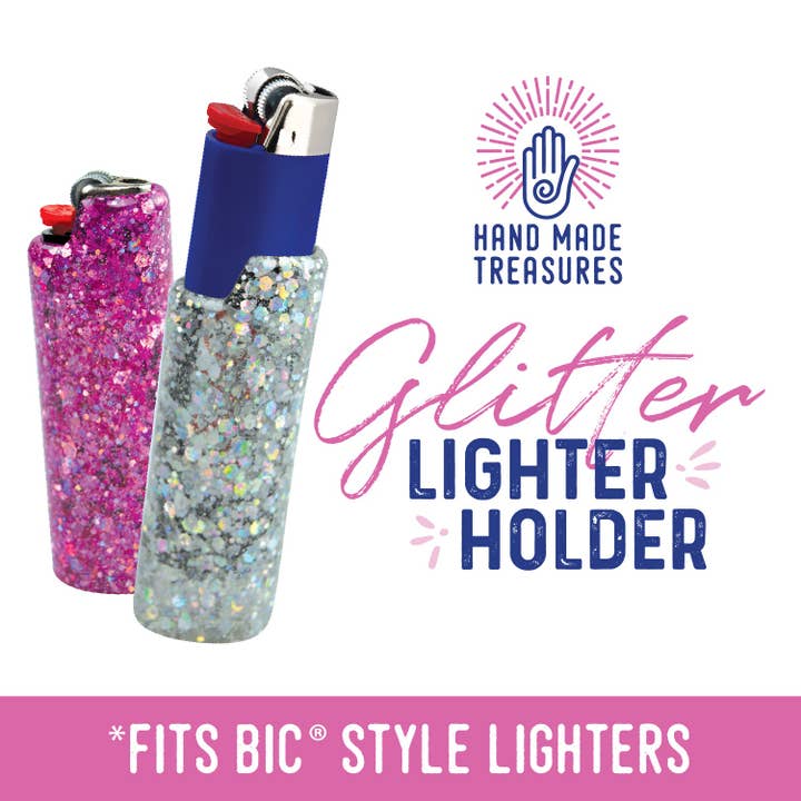 Novelty Brands - Wholesale Retailer Display - Home & Living - Glitter Style BIC Lighter Case Assortment - 12/Display3
