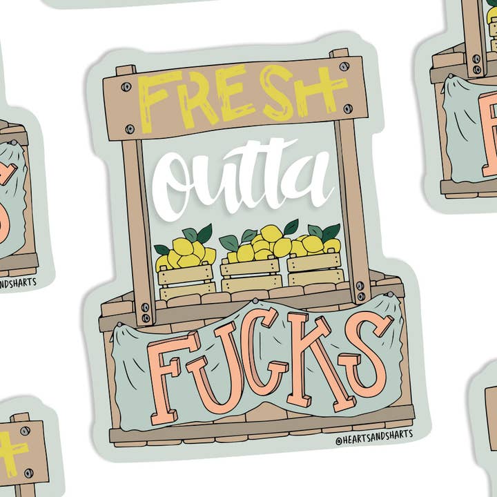 Hearts and Sharts - Wholesale Sticker - FRESH OUT STICKER0
