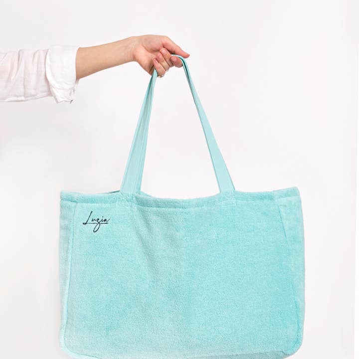 Luzia - Wholesale Beach Bag - Beach and Pool Tote Bag - Island Paradise (Turquoise)