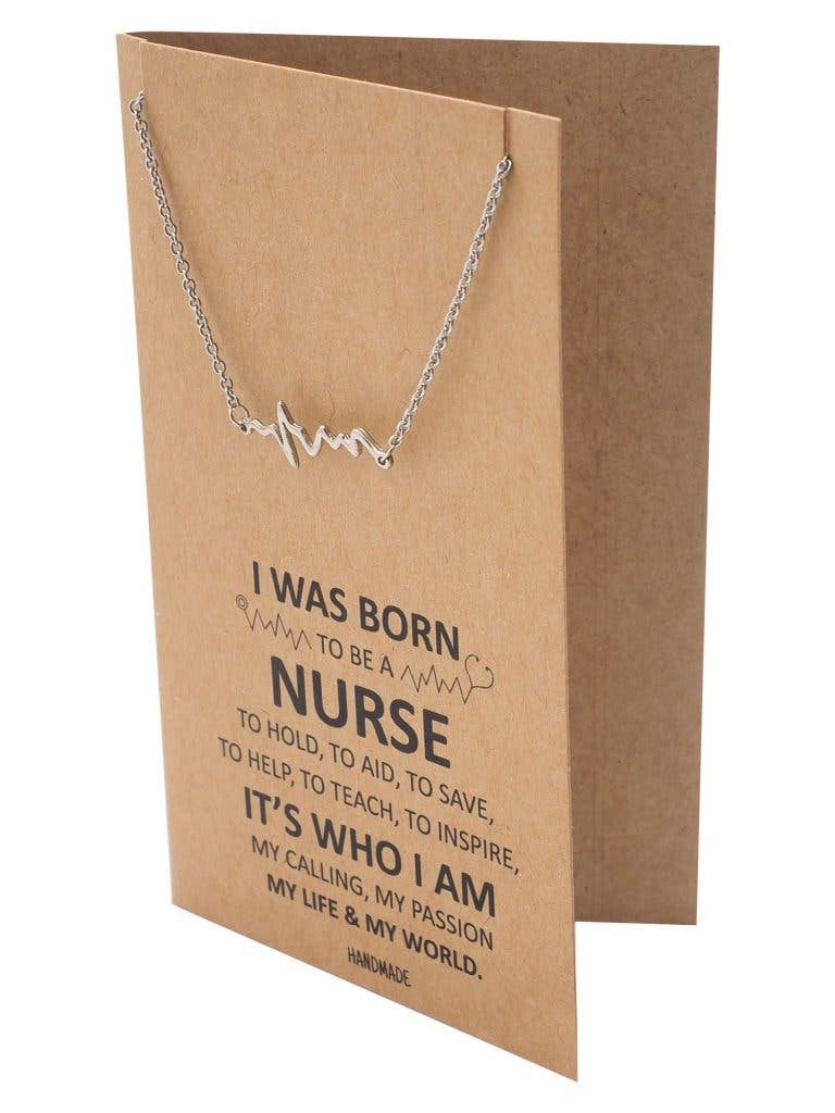 Quan Jewelry - Wholesale Pendant/Charm Necklace - Macaria Electrocardiogram Heartbeat Necklace, Nurse Gifts2
