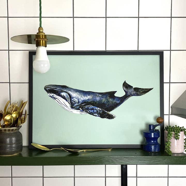 Whale Giclée Print for wholesale by Max Made Me