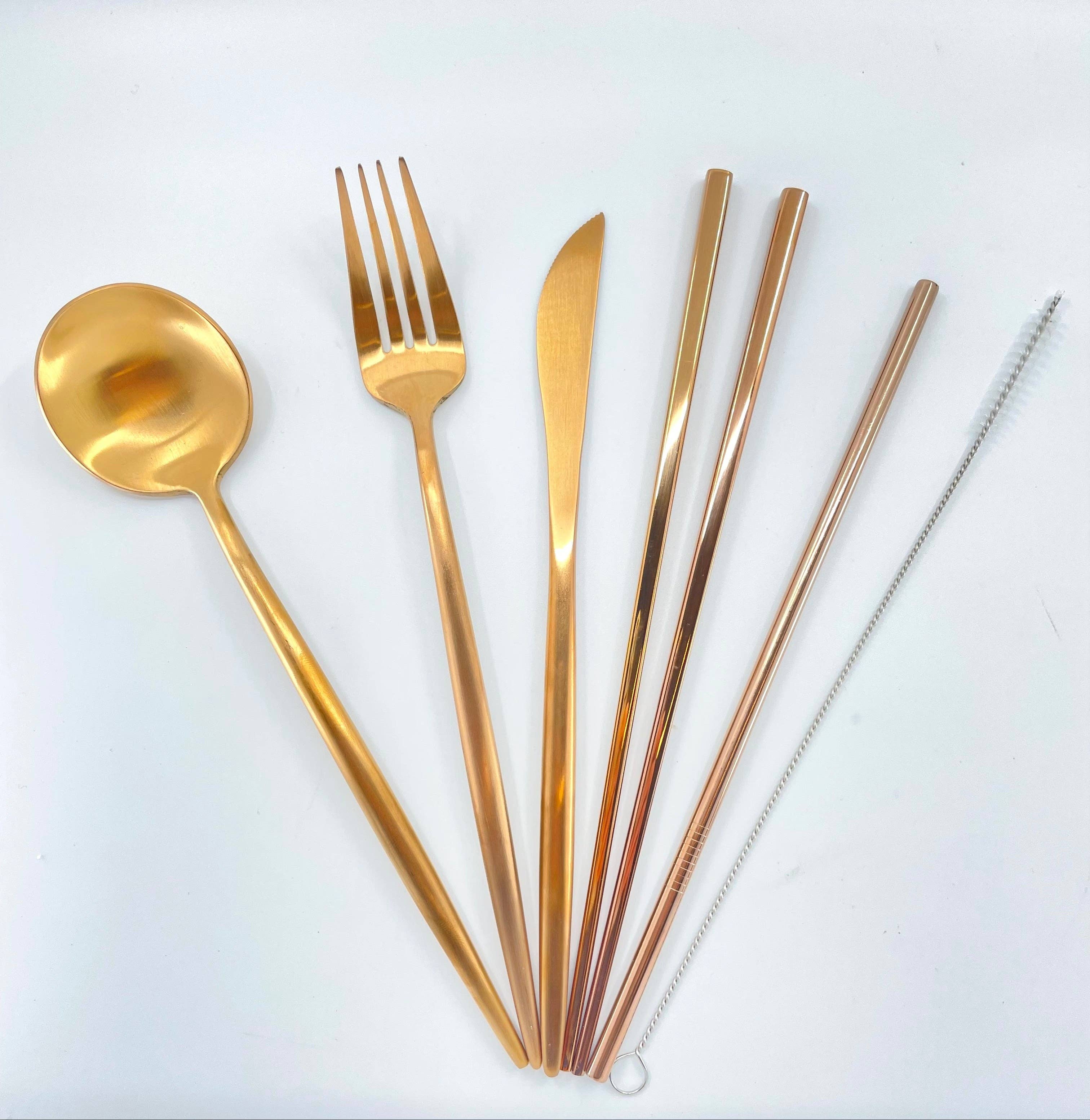 Meli Wraps - Vente Ensemble d'ustensiles de voyage - Trousse à couverts réutilisable avec imprimé Tails2