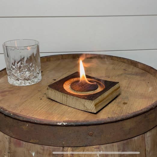 JL Woodworking - Vente Shakers à cocktails - Bloc SMOKER Cocktail | Baril de bourbon authentique