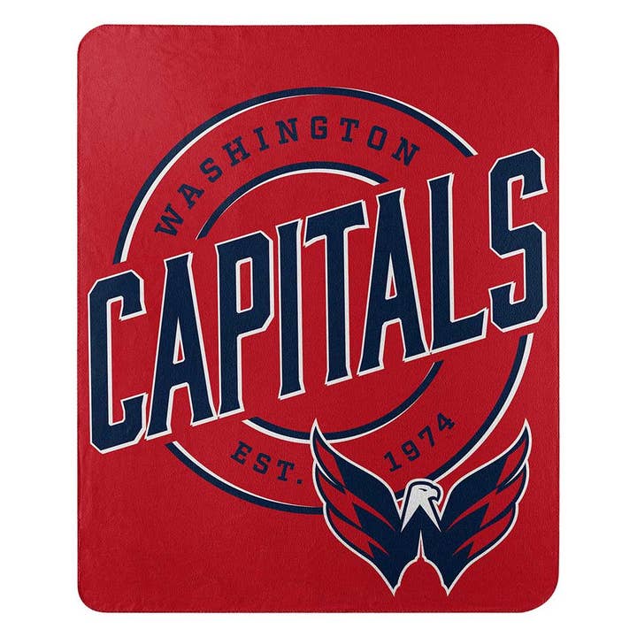 NHL Capitals CAMPAIGN - Fleece Throw for wholesale by The Northwest Group
