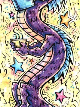 Bookmark - Dragon for wholesale by Corinne Roberts Illustration