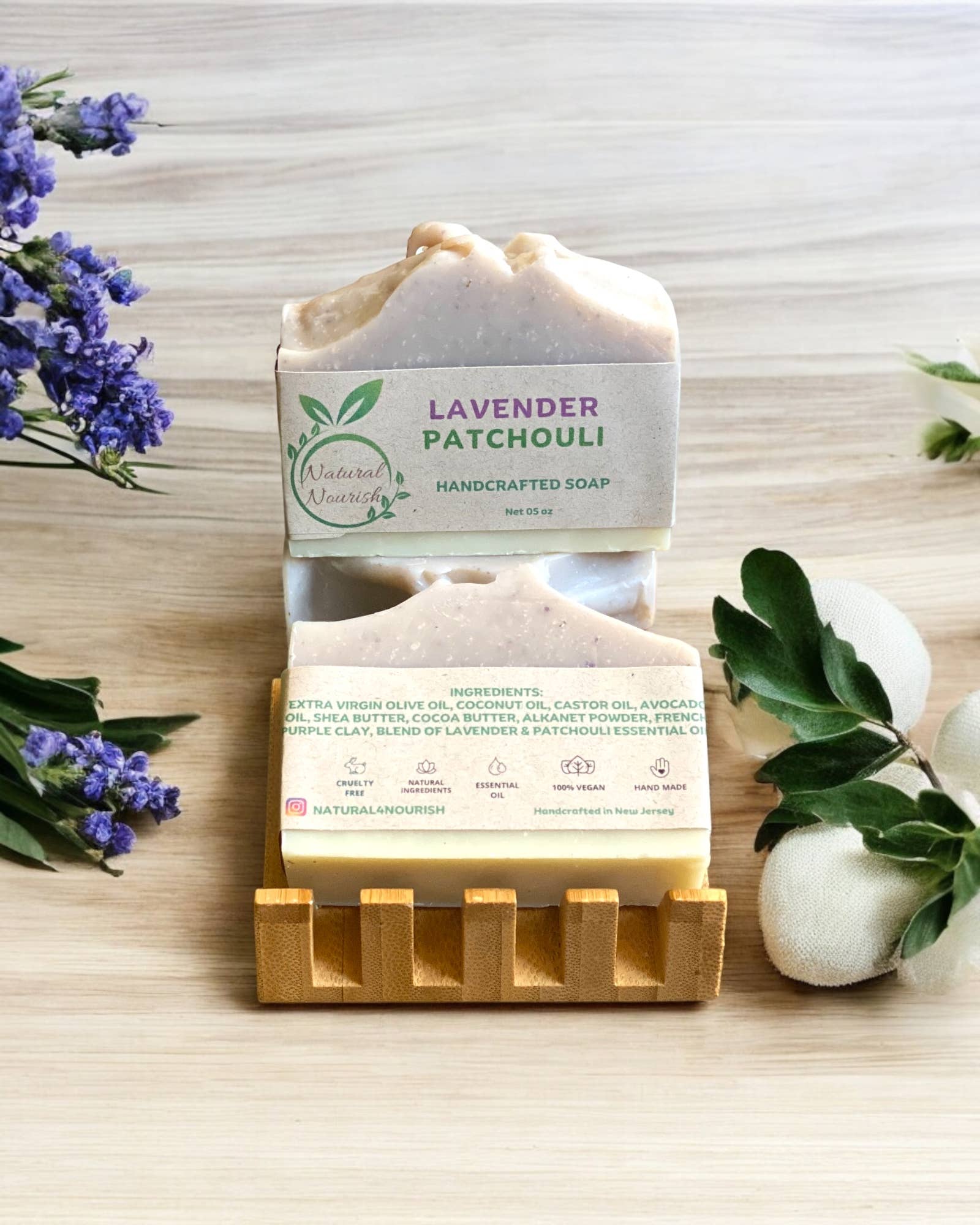 Natural Nourish - Wholesale Bar Soap - Lavender Patchouli Handmade Soap
