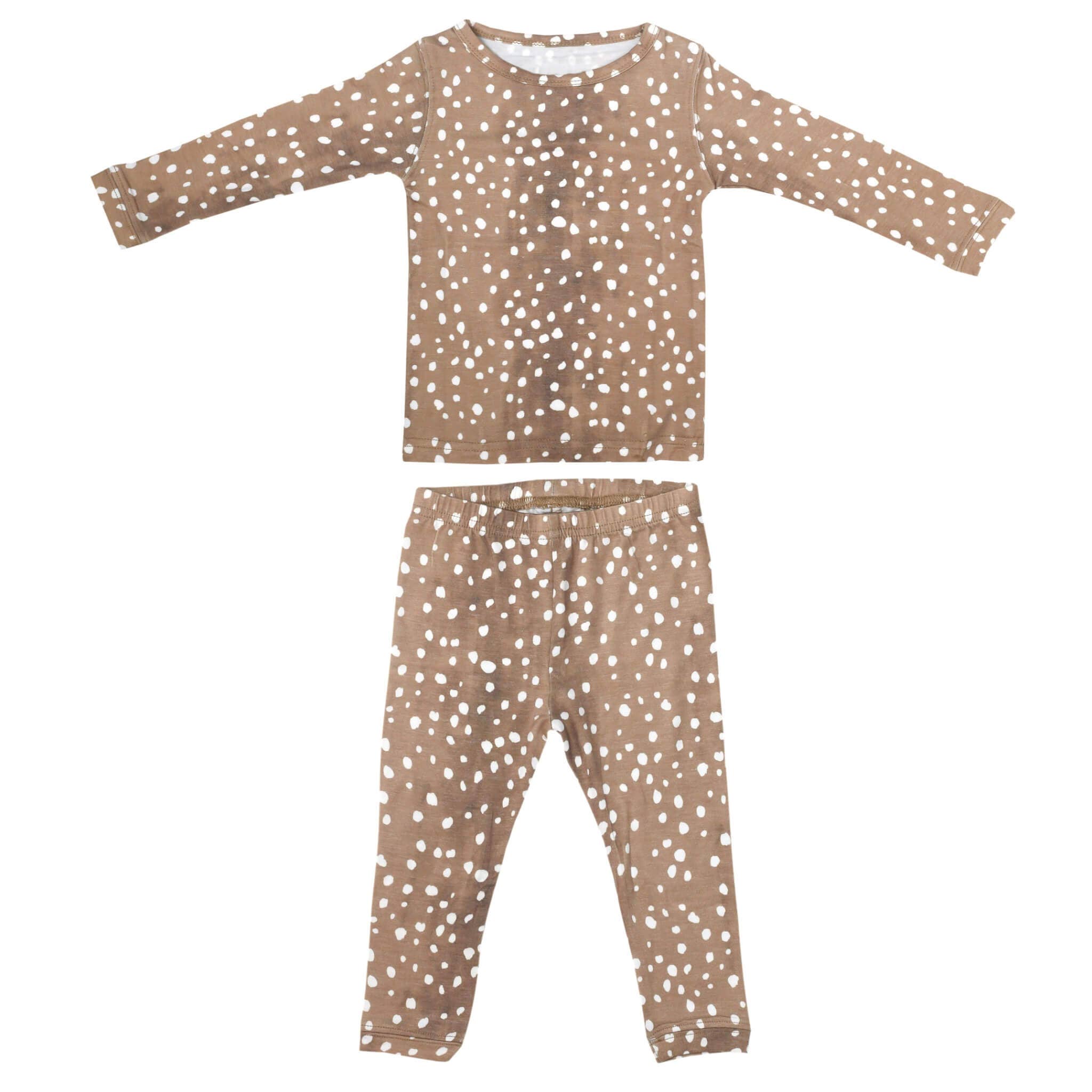 Copper Pearl - Wholesale Sleepwear Set - Kids - 2pc Long Sleeve Pajama Set - Fawn1