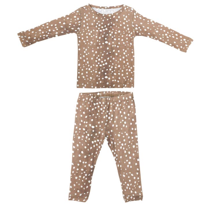 Copper Pearl - Wholesale Sleepwear Set - Kids - 2pc Long Sleeve Pajama Set - Fawn1