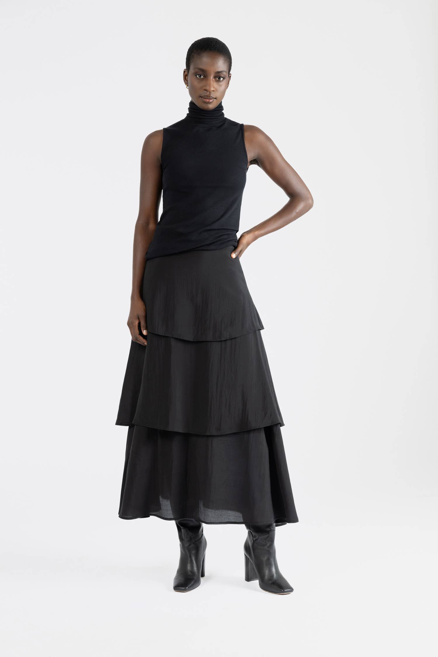 Lanidor - Wholesale Rok - Dames - Gerokte Rok (400502-1)0