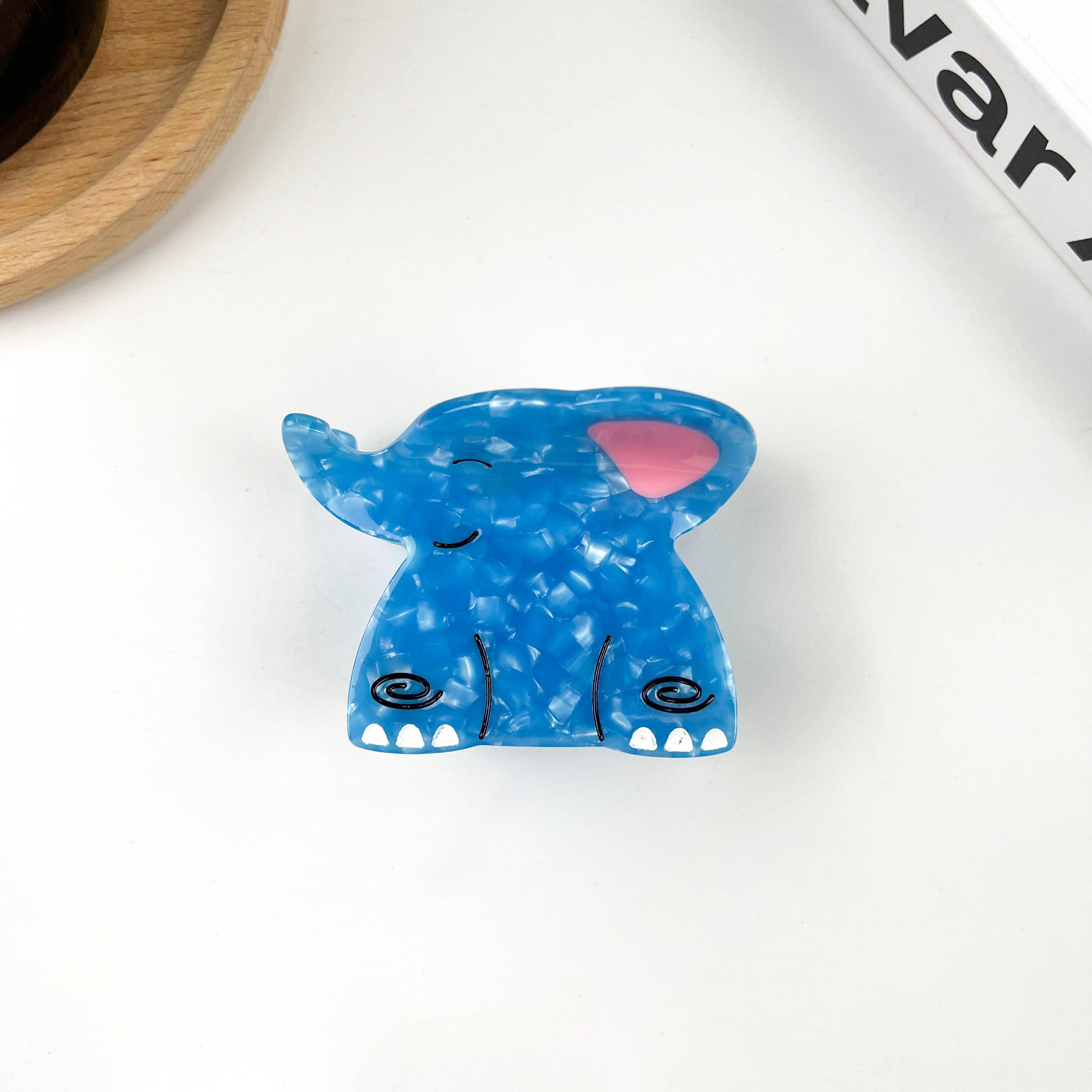 TheDivaSoap - Wholesale Hair Clip - Women's - Blue Elephant Hair Clip,Animal Claw Clip0