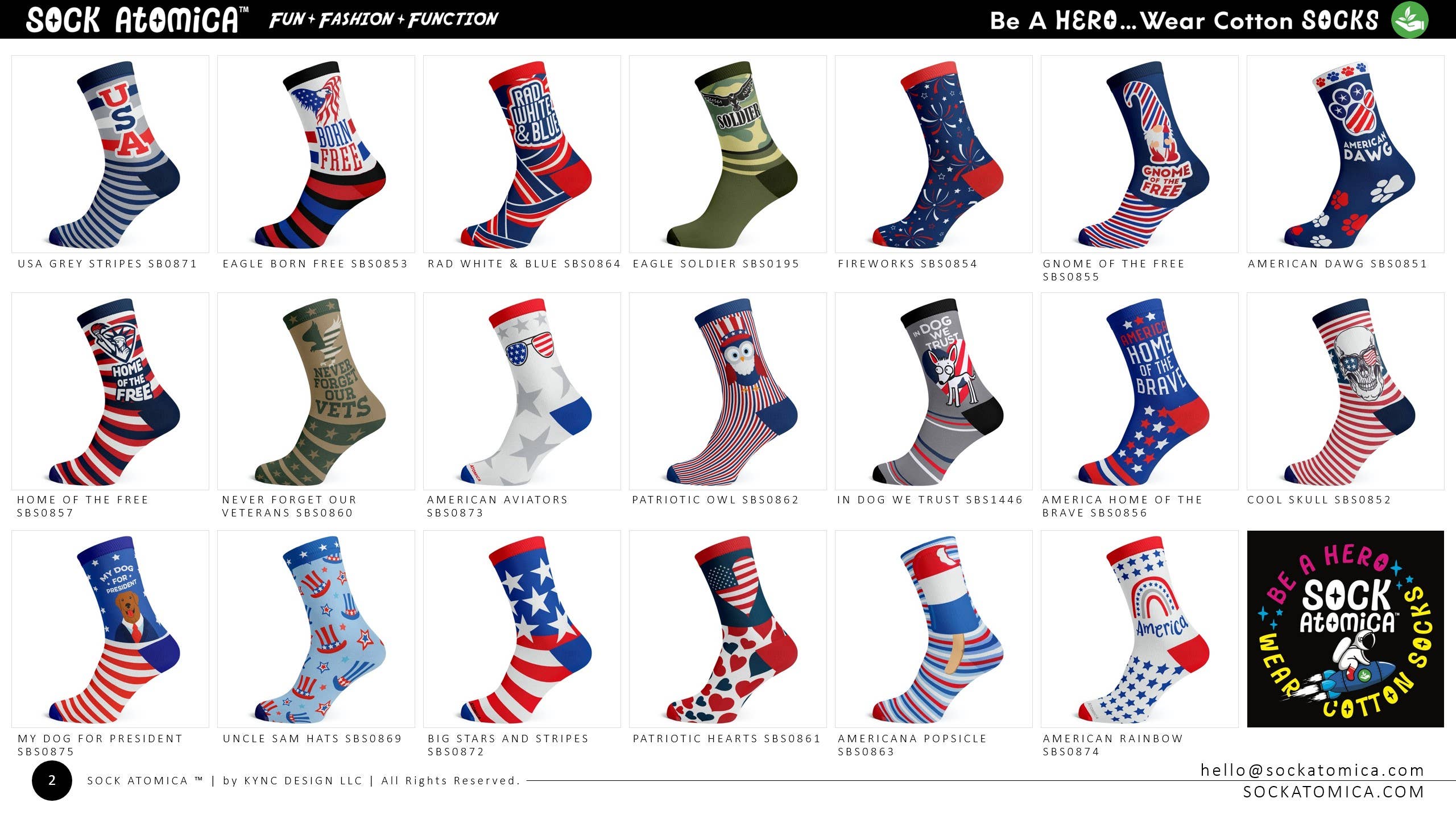KYNC Custom - Wholesale Socks - Unisex - 160 Pairs Cotton Socks | Americana Designs4