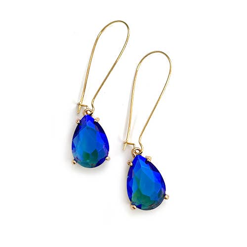 StarryNYC - Wholesale Dangle Earrings - Teardrop Glass Bead 14mm x 18mm w/ Kidney Wire Earrings12