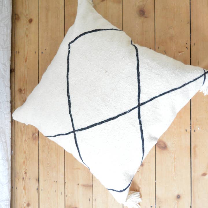 Soukie Morocco - Vente Coussin décoratif de sol - Coussin de sol marocain XXL Beni Ourain4