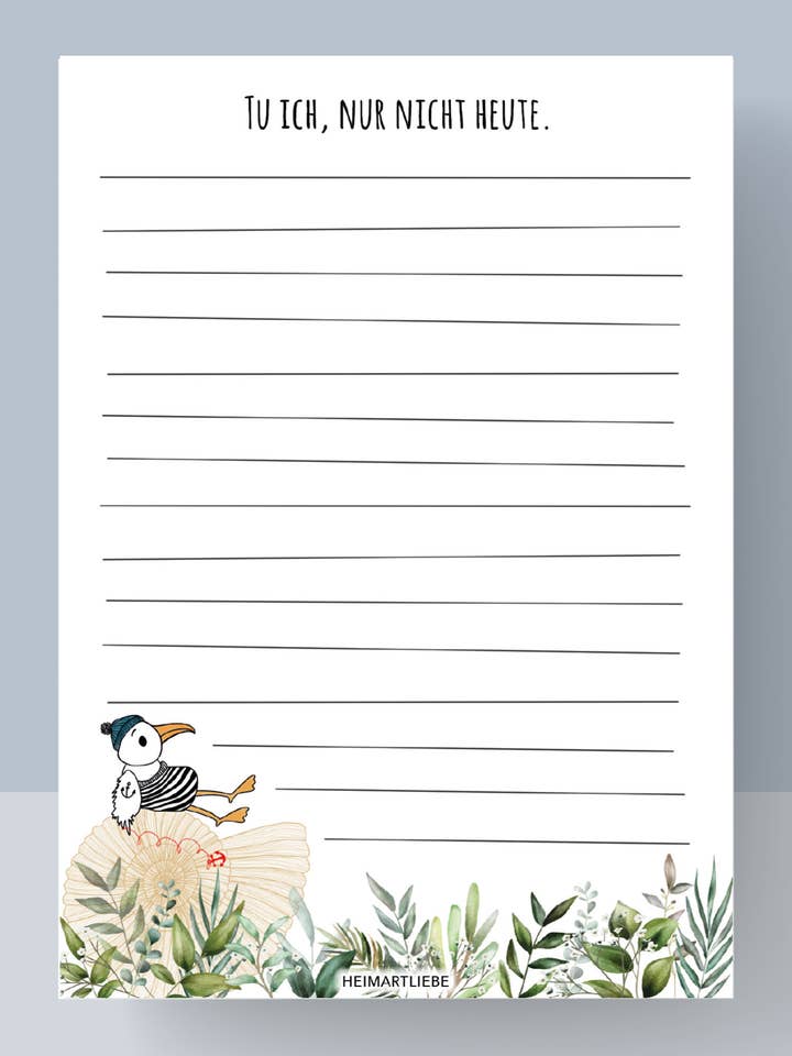 Notepad A6 - I do, but not today anymore for wholesale by HEIMARTLIEBE®
