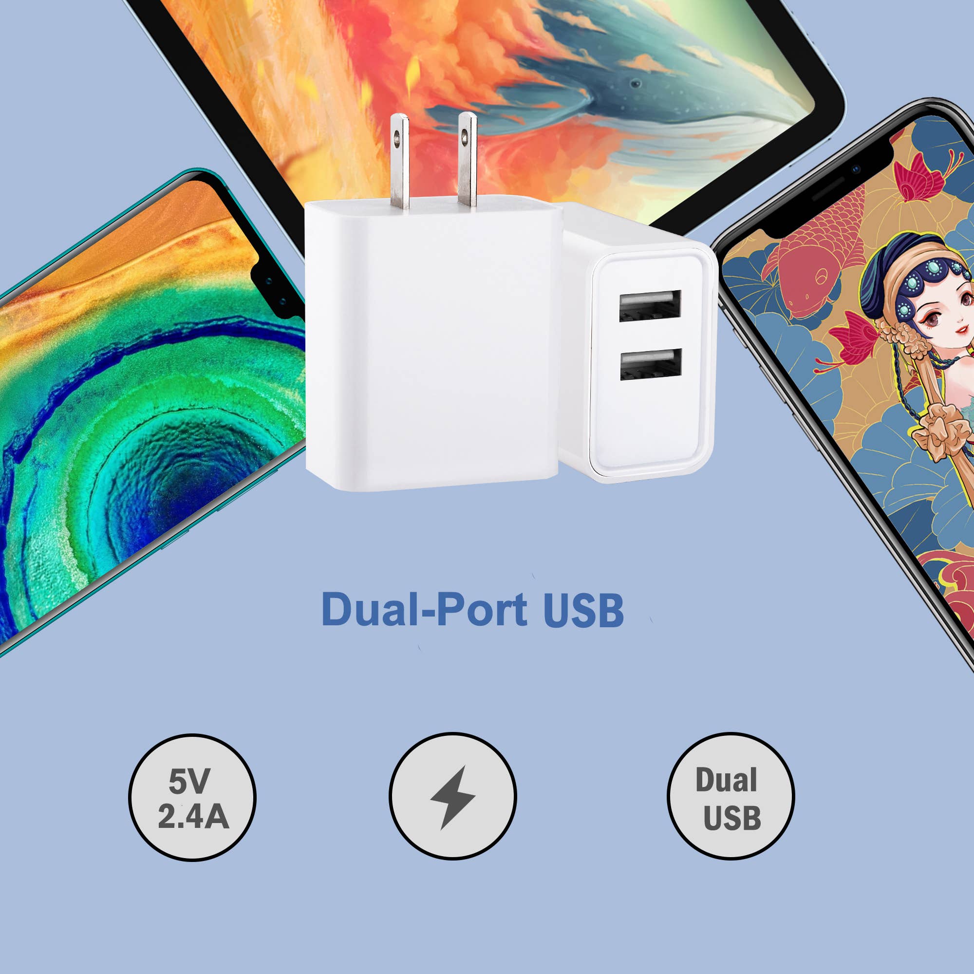 LAX Gadgets - Wholesale Portable Charger - LAX Gadgets Dual USB Wall Charger – Fast Charging Adapter20