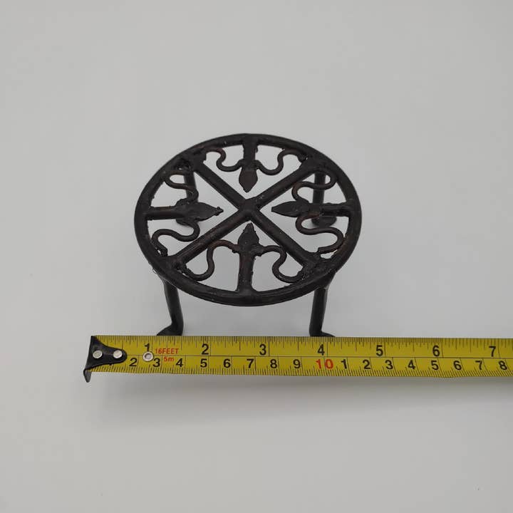 Asia West - Vendita all'ingrosso Portavasi - Supporto per piante rotondo in ferro battuto da 4»8