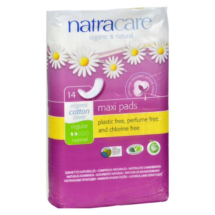 Everyday Supply Co - Wholesale Period Underwear - Women's - Natracare Natural Maxi Pads Regular - 14 Pack
