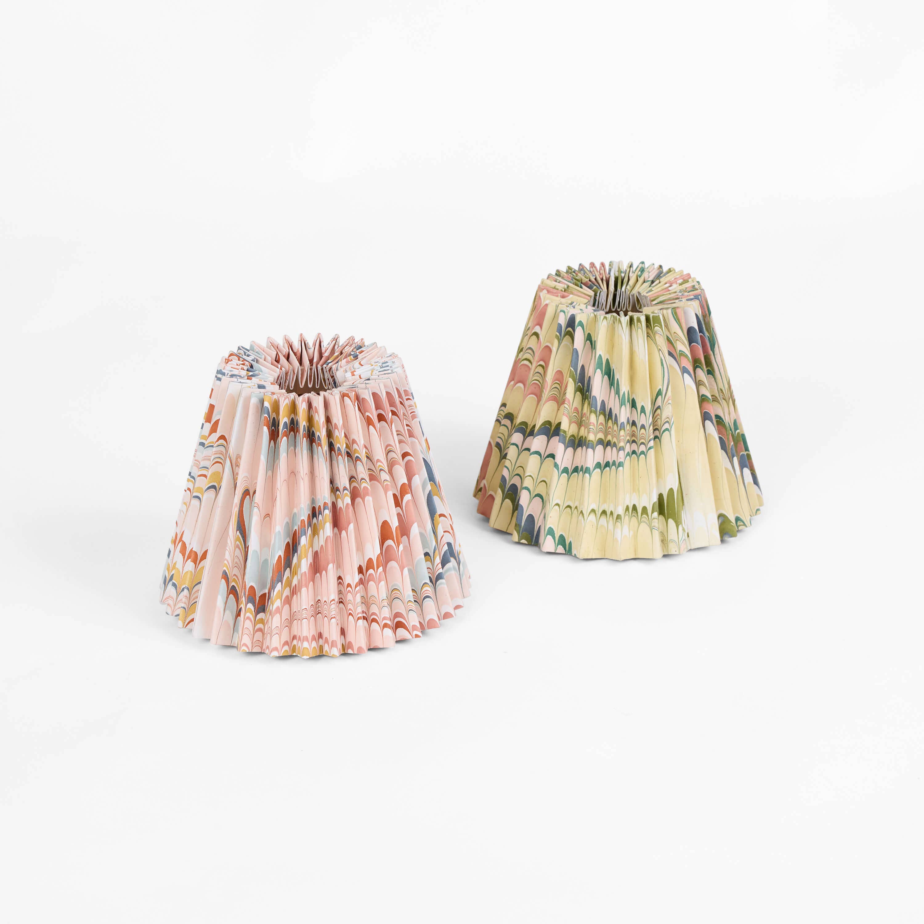 Craft Boat - Wholesale Lamp Shade - HAND MARBLED SMALL PLEATED LAMPSHADE - TWILIGHT MOUNTAIN3