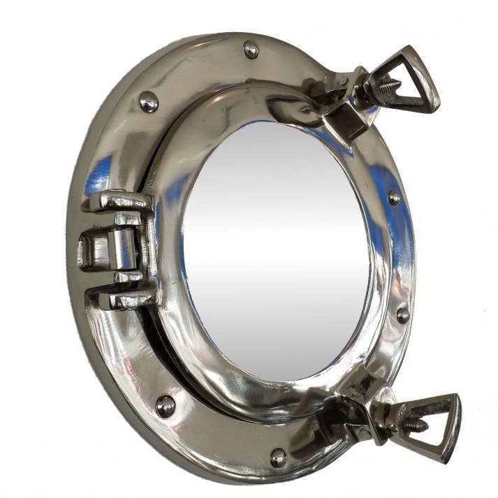 Hampton Ironworks – wholesale Väggspegel – Krom dekorativa fartyg Porthole Spegel 8"”