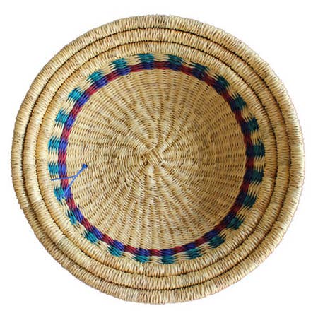 African Market Baskets - Vente Plateaux décoratifs - Paniers Bolga Africains : Ensemble de Plateaux à Fruits Sans Poignée (G-153)3