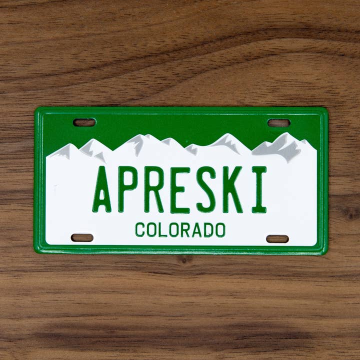 APRESKI - Colorado License Plate Magnet for wholesale by Ski House Games