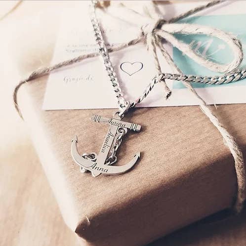 My Anchor Halskette Silber 925 „anpassbar“ für den Großhandel von M di Martina