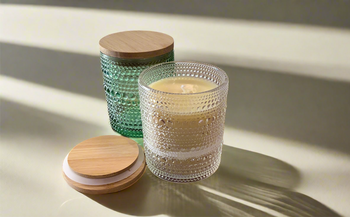 The Farmhouse5 - Wholesale Jar/Filled Candle - Tallow Candles - Textured Jar 1