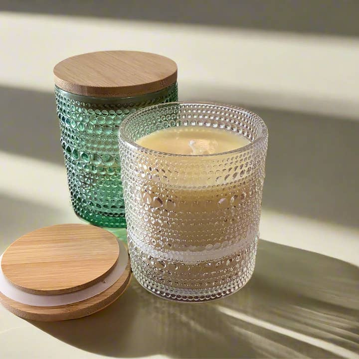 The Farmhouse5 - Wholesale Jar/Filled Candle - Tallow Candles - Textured Jar 1