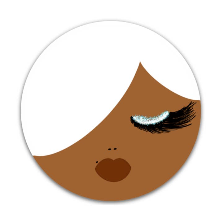 Sparkle Blu - Wholesale Sticker - Foxy Woman Sticker | Vinyl Waterproof Sticker | White Hair