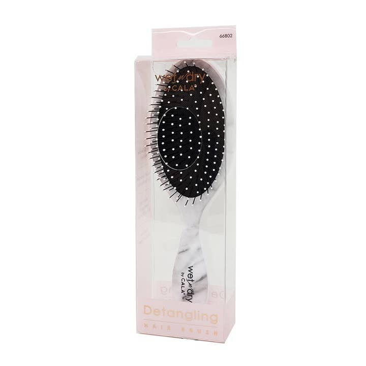 PINEAPPLE Beauty – wholesale Hair brush/comb – CALA 66802 Wet-N-Dry Detangling Hair Brush BnW - 6pc