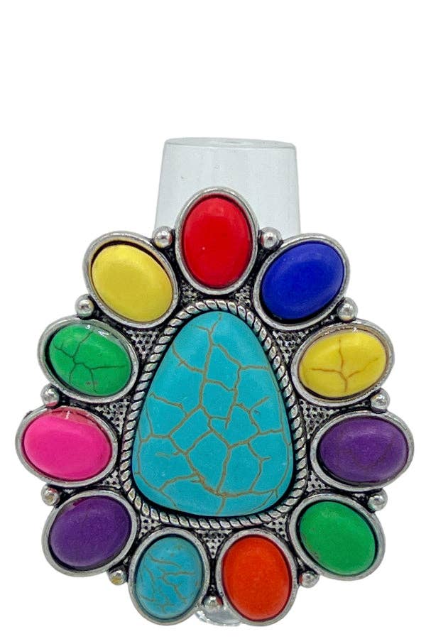 Andrea Bijoux - Wholesale Cocktail/Statement Ring - Gemstone Cuff Ring5