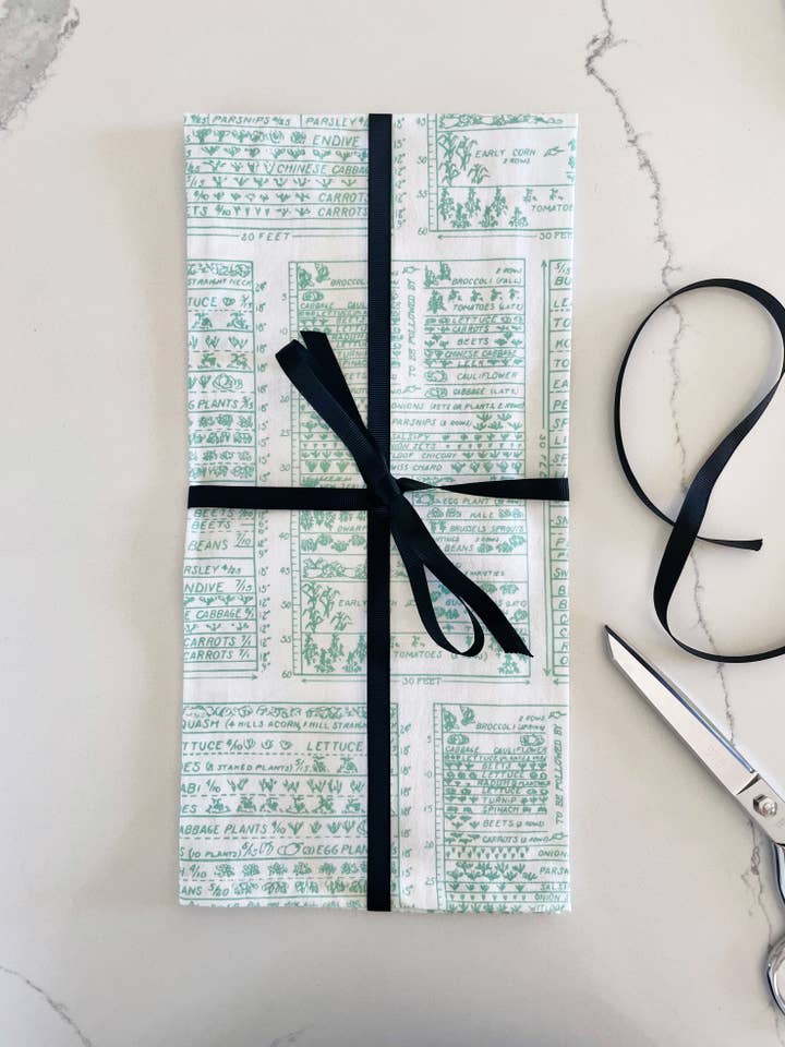 Küchentuch mit Vintage-Gartenmuster // Geschirrtuch für den Großhandel von Megan Lucas Design Co.