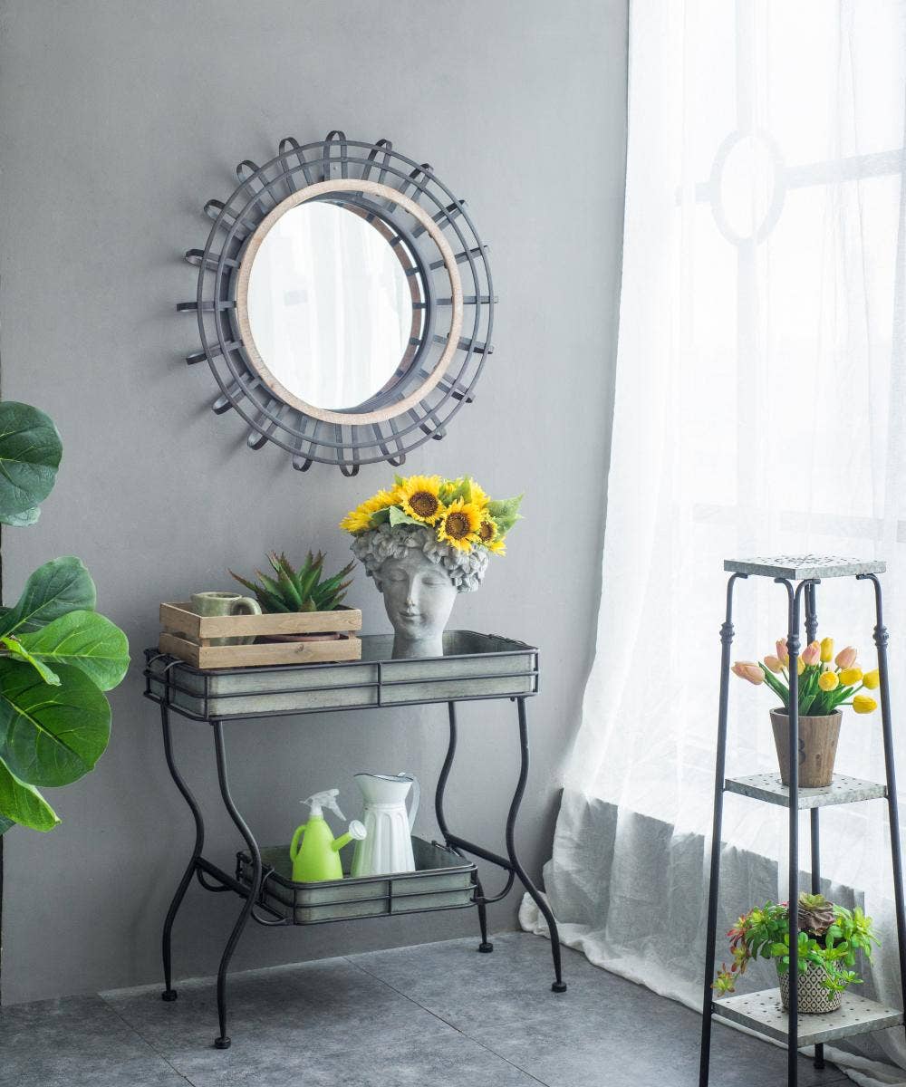 A&B Home Group Inc. - Wholesale Decorative Tray - Maggie Galvanized Tray Table7