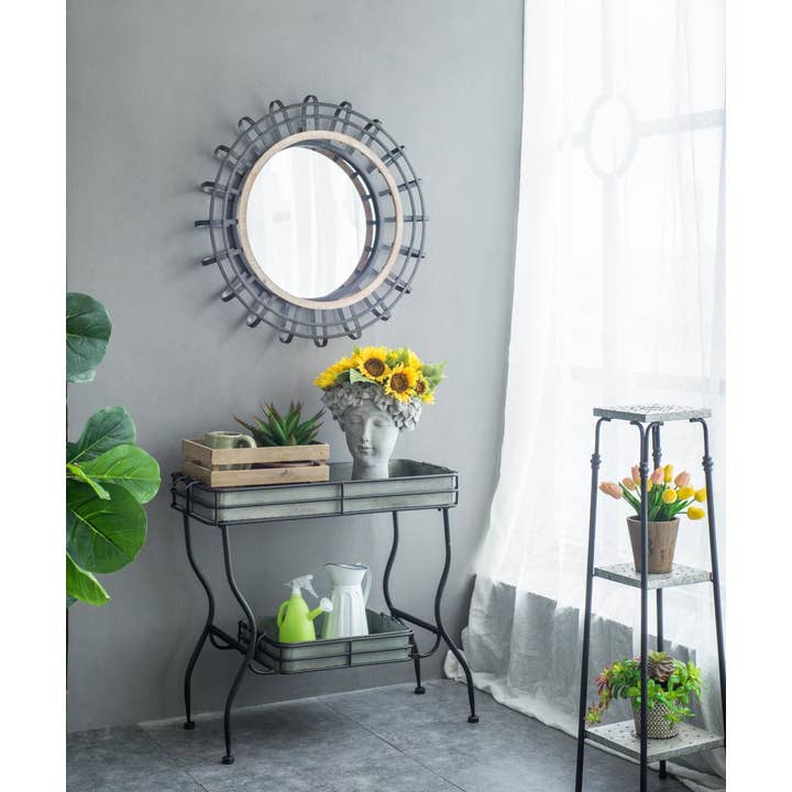 A&B Home Group Inc. - Wholesale Decorative Tray - Maggie Galvanized Tray Table7